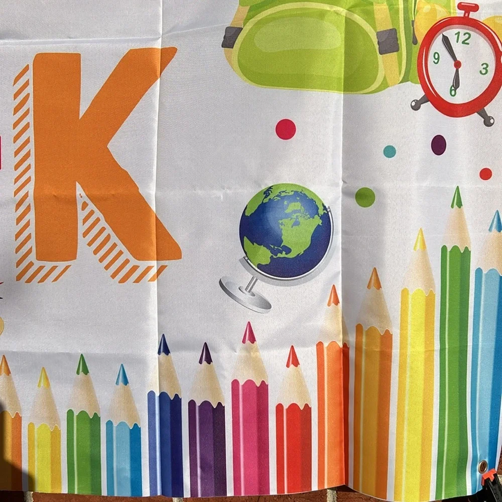 Welcome to Pre-K background,6 x 4, red, green, orange, yellow blue